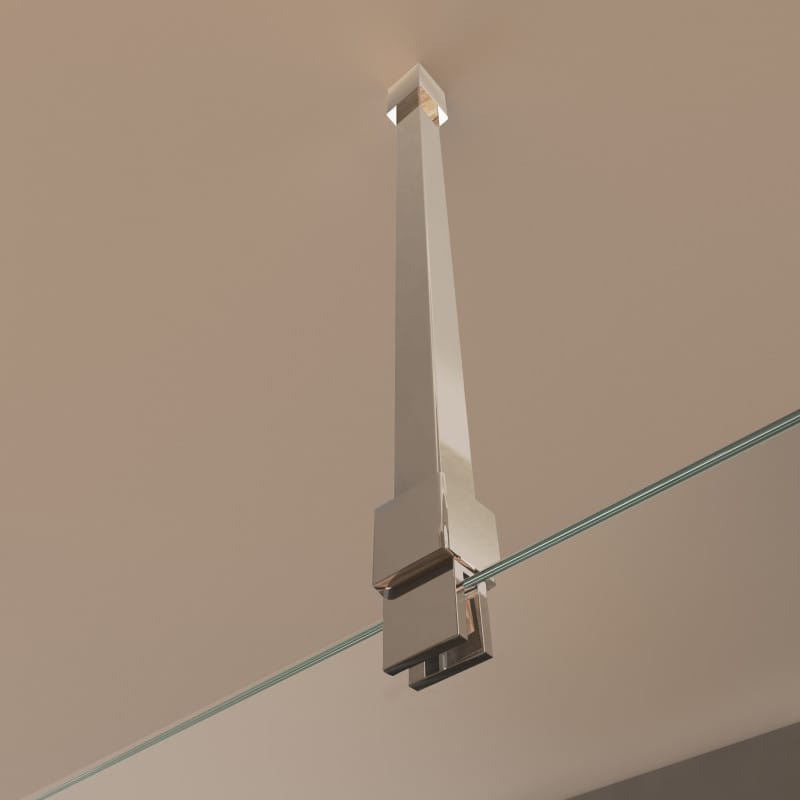 Plafondbevestiging met vierkante stang voor inloopdouche