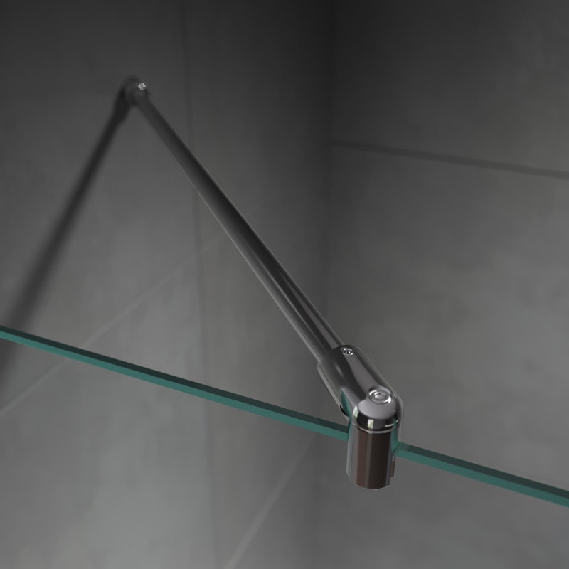 Douchescherm: 45° stabilisatiestang