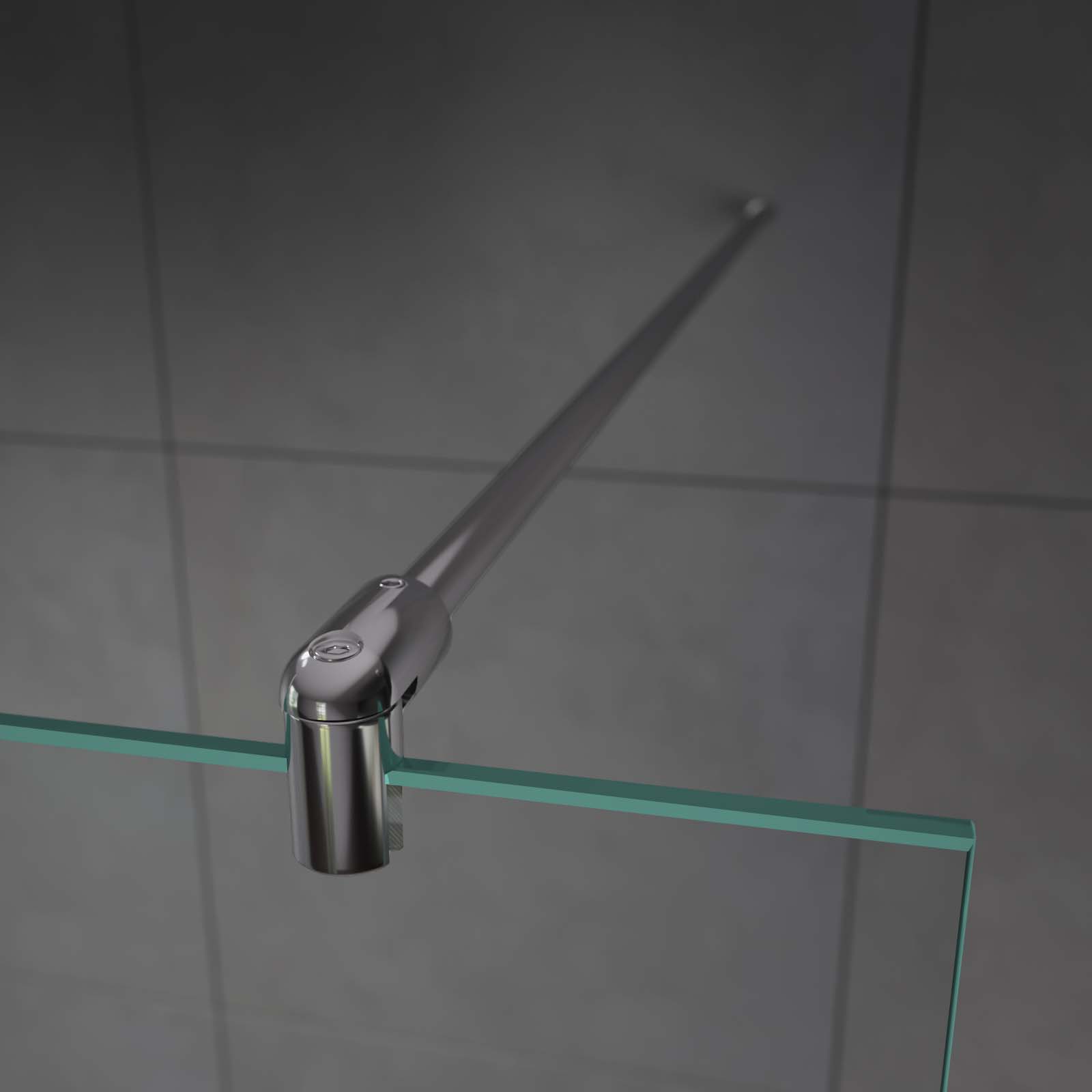 Douchescherm: 90° stabilisatiestang