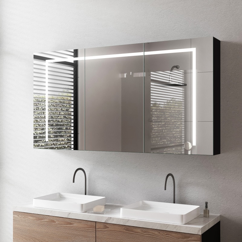 Aluminium Spiegelschrank mit Licht - Ems Aluminium Spiegelschrank mit Licht - Ems