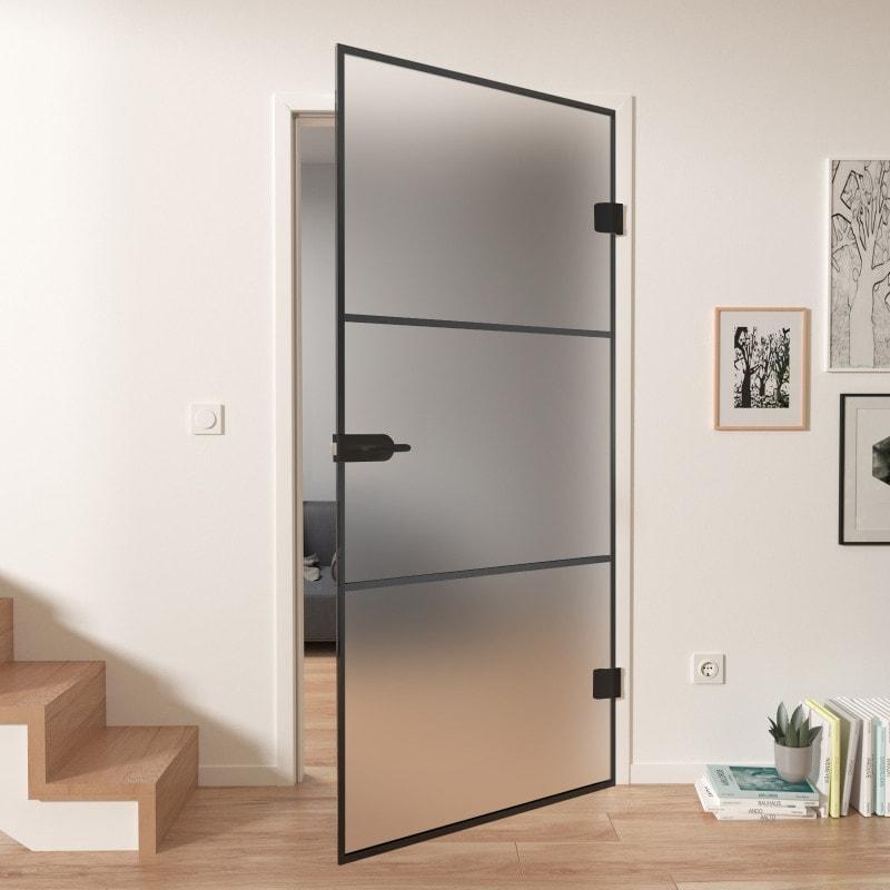 Glastür nach Maß Industrial Design schwarz FRAME 1 Glastür nach Maß Industrial Design schwarz FRAME 1