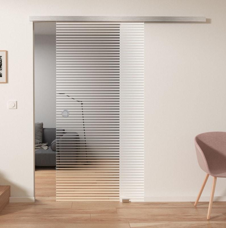 Gesatineerde glazen schuifdeur mat glas FORRADO 6/IS Gesatineerde glazen schuifdeur mat glas FORRADO 6/IS