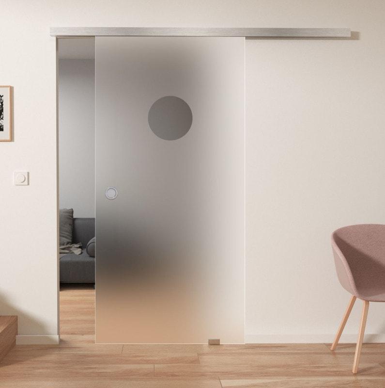 Glasdeur schuifdeur melkglas gesatineerd DOT 7/IS Glasdeur schuifdeur melkglas gesatineerd DOT 7/IS