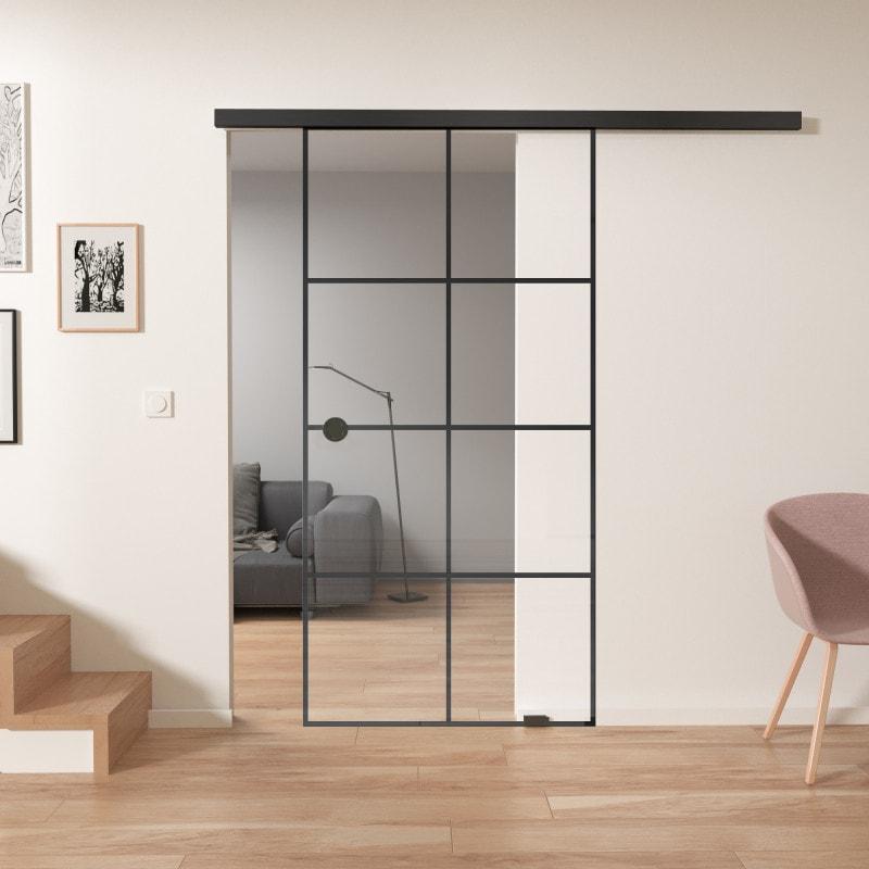 Schuifdeur zwart gelakt Industrieel design FRAME 2/IS Schuifdeur zwart gelakt Industrieel design FRAME 2/IS