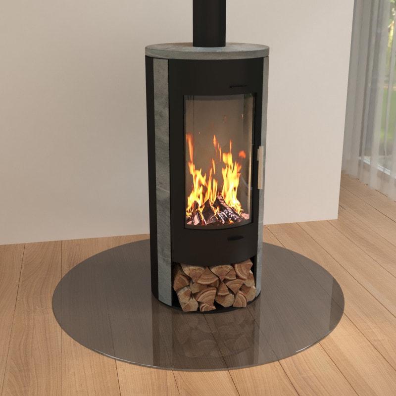 8 mm grijs gehard veiligheidsglas Parsol®