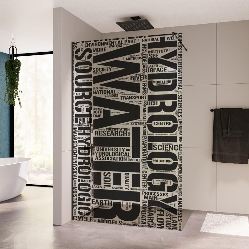Glas Douchewand op maat NATUR 1/COLOR
