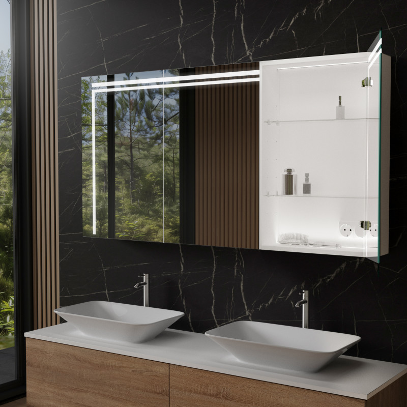Aluminium badkamerspiegelkast op maat - Fulda