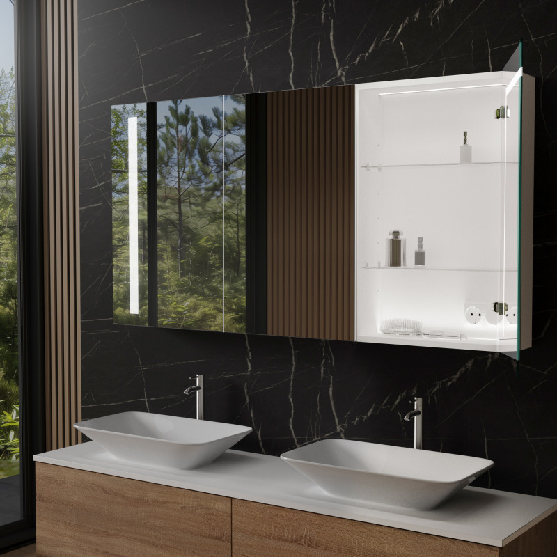 Aluminium spiegelkast met verlichting - Lech