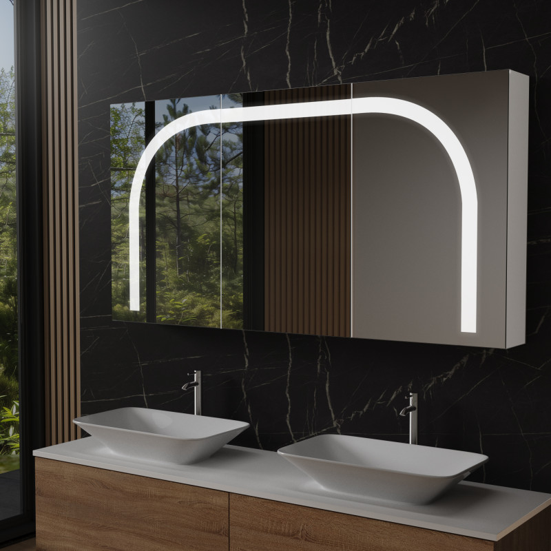 Aluminium spiegelkast met verlichting - Unstrut