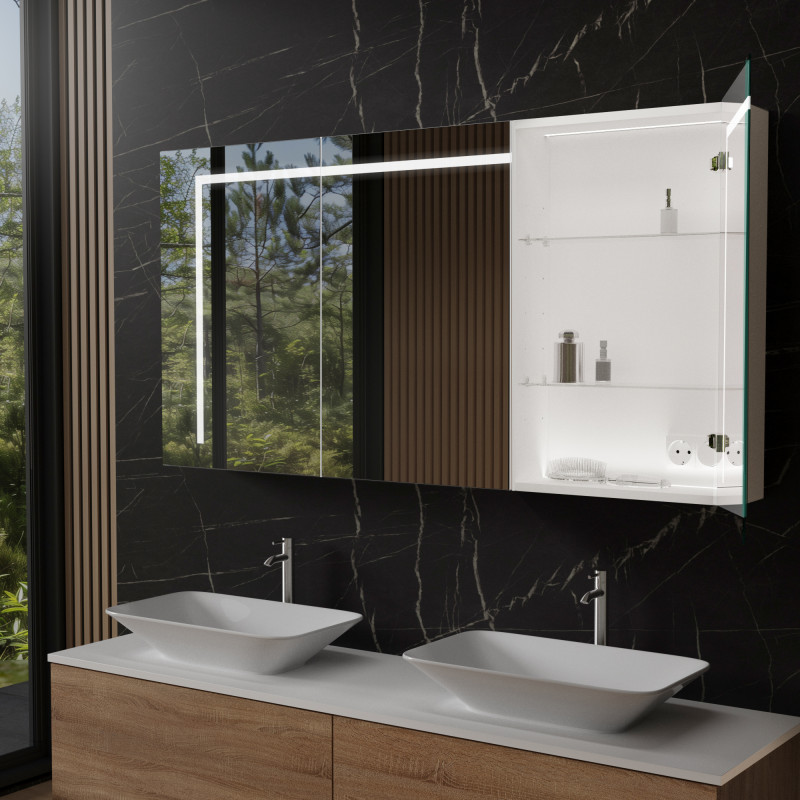 Aluminium spiegelkast met verlichting - Ems