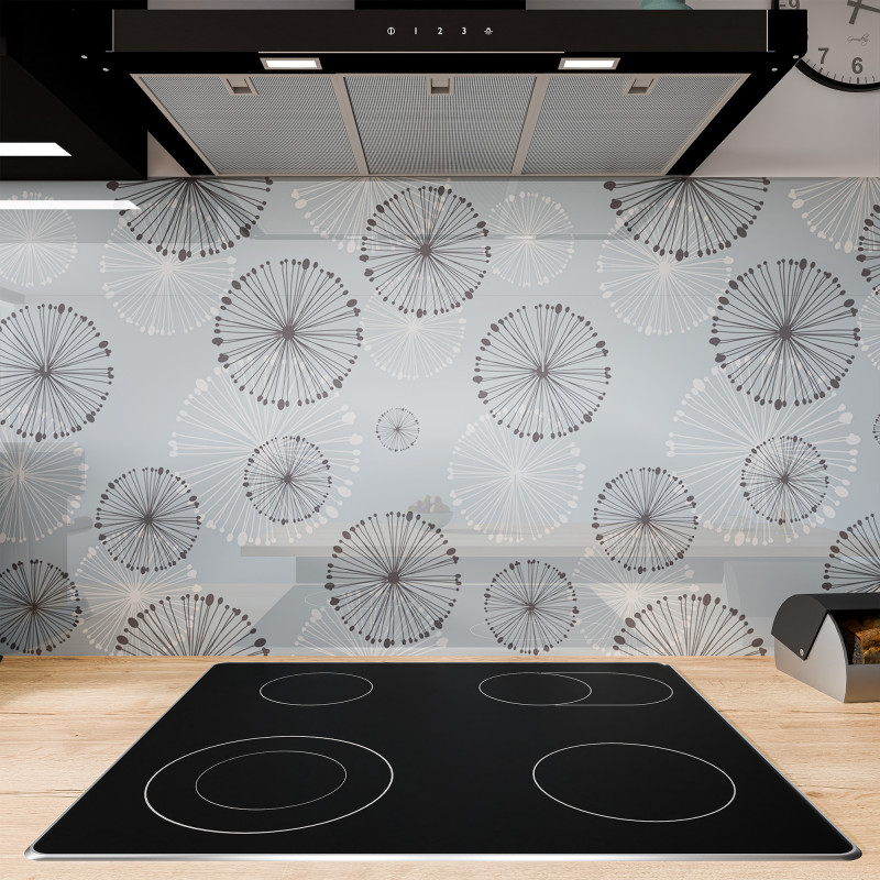 Keuken spatwand ESG glas 6mm met keramische kleurenprint DANDELION 2 Keuken spatwand ESG glas 6mm met keramische kleurenprint DANDELION 2