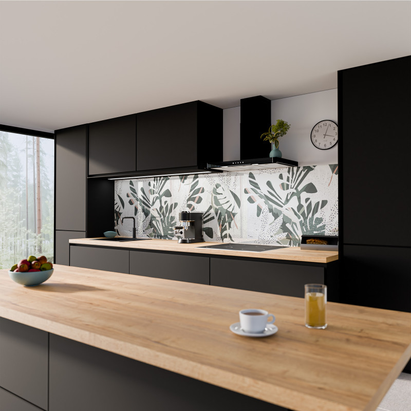 Keuken spatwand ESG glas 6mm met keramische kleurenprint FARN 3