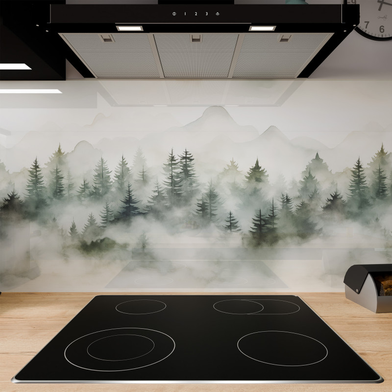 Keuken spatwand ESG glas 6mm met keramische kleurenprint FOG 1 Keuken spatwand ESG glas 6mm met keramische kleurenprint FOG 1