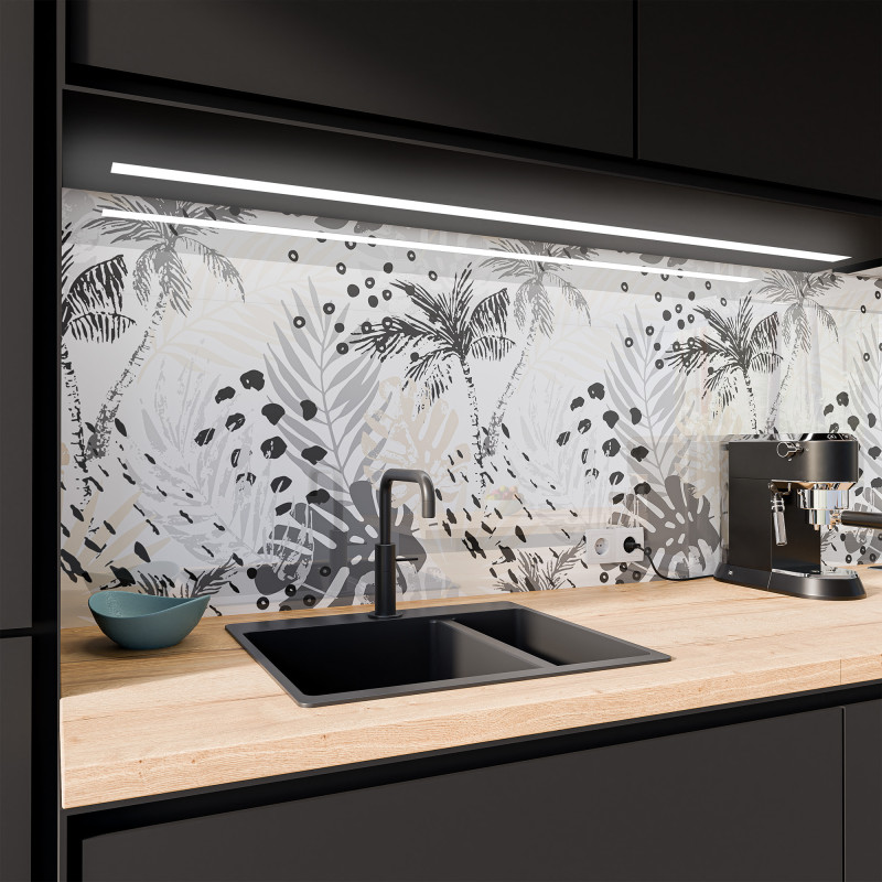 Keuken spatwand ESG glas 6mm met keramische kleurenprint SCHIEFER 2 Keuken spatwand ESG glas 6mm met keramische kleurenprint SCHIEFER 2