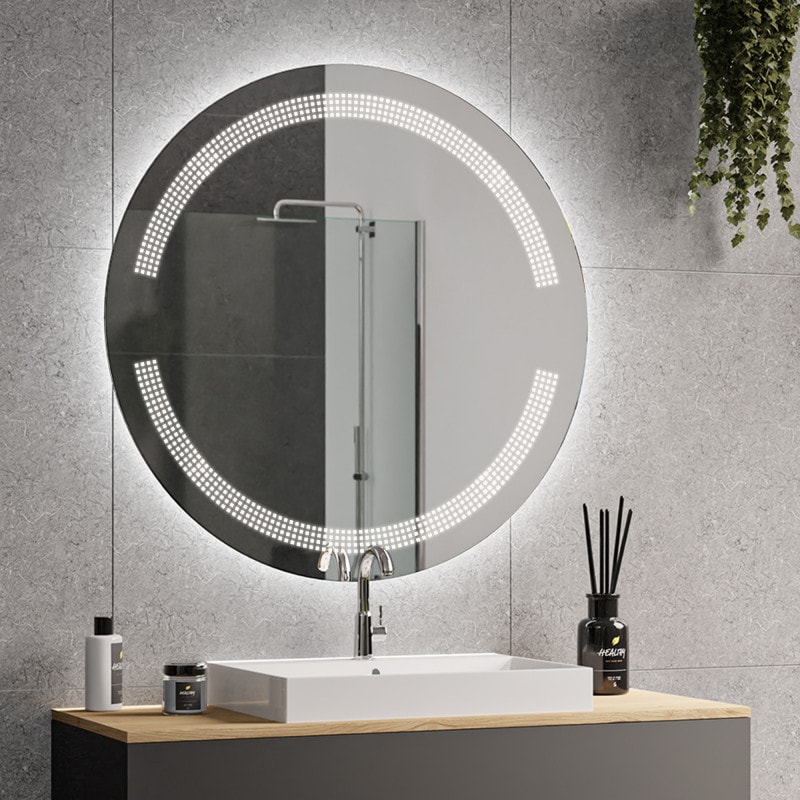 Badkamerspiegel rond met verlichting - OPHELIA Badkamerspiegel rond met verlichting - OPHELIA