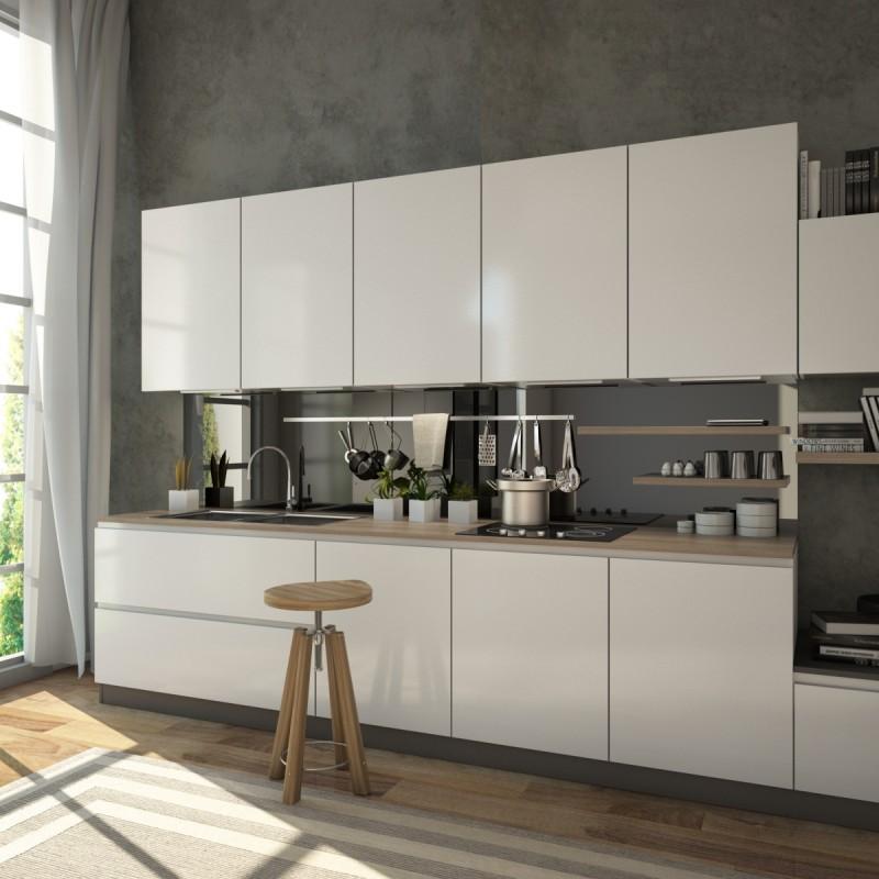 Glazen achterwand keuken, nisachterwand - zwart - REF 9005, 6mm Glazen achterwand keuken, nisachterwand - zwart - REF 9005, 6mm