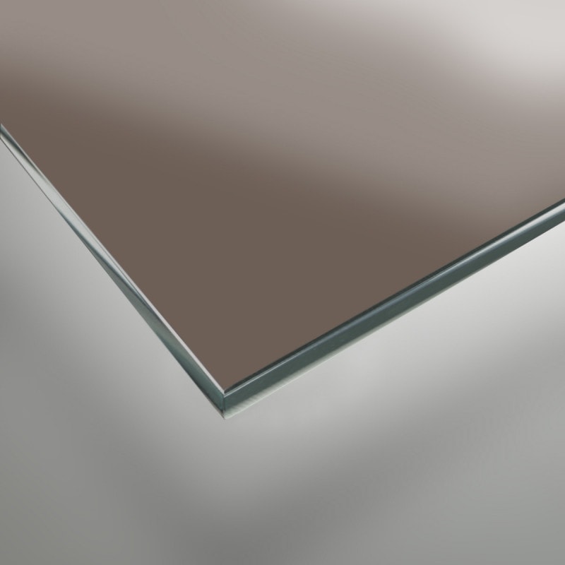 Gelakt glas - Bruin / Medium Bruin - REF 7013, 6mm Gelakt glas - Bruin / Medium Bruin - REF 7013, 6mm