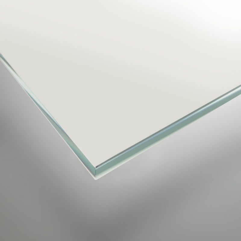 Gelakt glas - Wit met lichte groene glans - REF 9010, 6mm Gelakt glas - Wit met lichte groene glans - REF 9010, 6mm