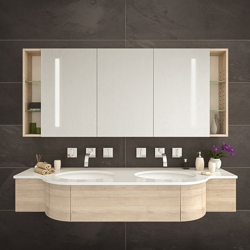 Badkamerspiegelkast verlicht - VILLACH