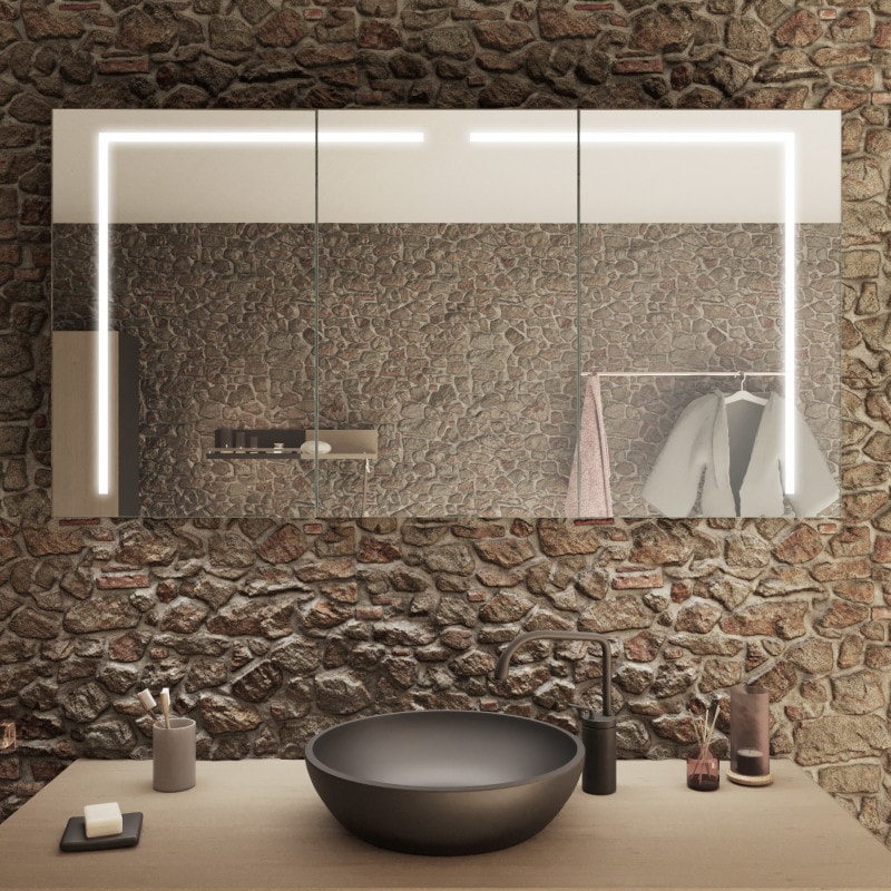 Badkamerspiegelkast LED opbouw/inbouw - JERUZALEM