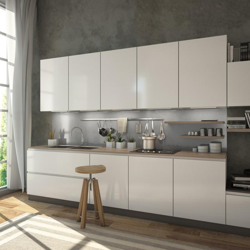 Achterwand keuken matglas look 6 mm gehard veiligheidsglas Satijn Achterwand keuken matglas look 6 mm gehard veiligheidsglas Satijn