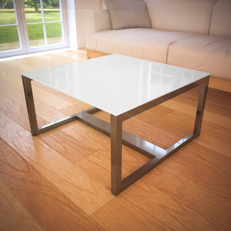 Glasplaat tafel Wit / Alpine Wit - REF 9003, 6 mm Glasplaat tafel Wit / Alpine Wit - REF 9003, 6 mm