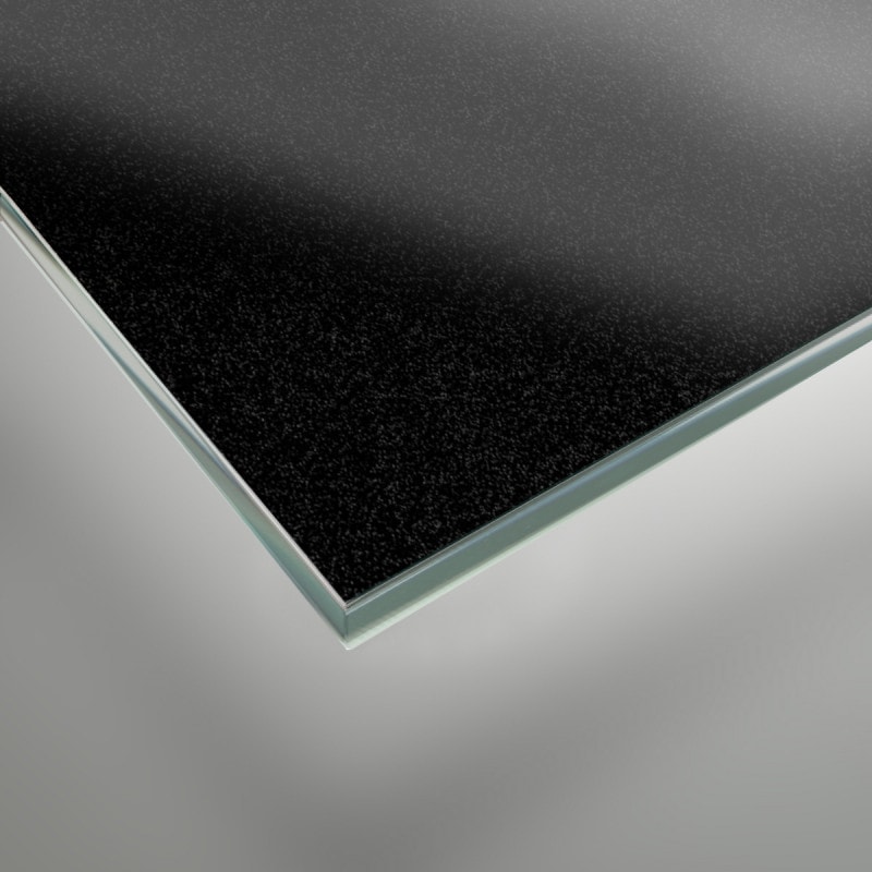 Gelakt glas - Zwart met glitter - REF 0337, 6mm Gelakt glas - Zwart met glitter - REF 0337, 6mm