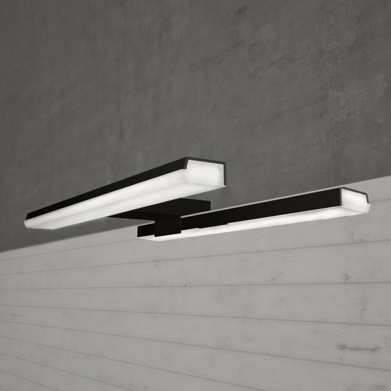 Ebir Spiegellamp PANDORA S4 Zwart 45,8 cm, LED 10W