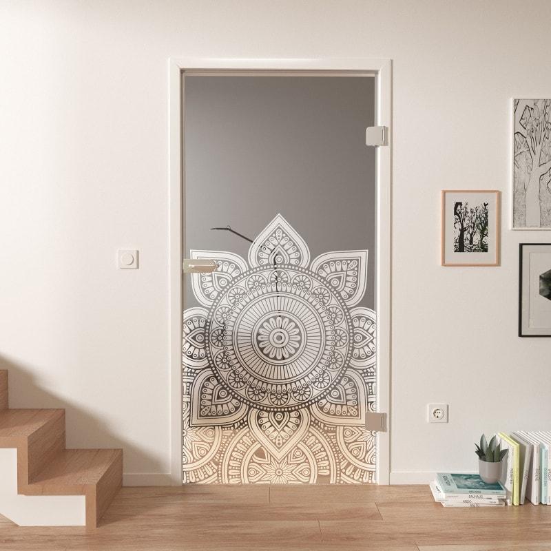 Glazen deur met motief MANDALA 1 Glazen deur met motief MANDALA 1