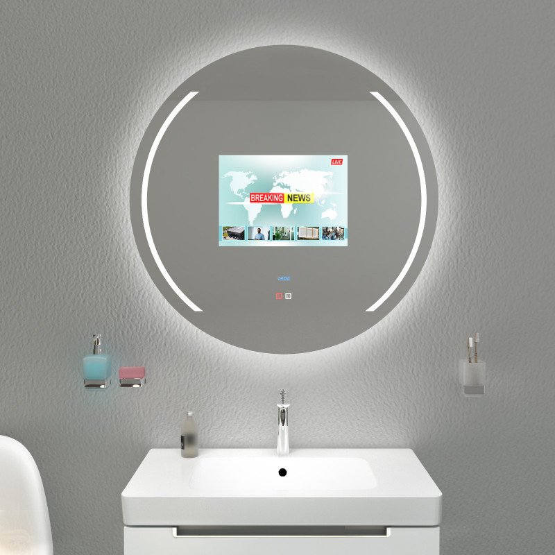 TV-spiegel rond met verlichting ELARA TV-spiegel rond met verlichting ELARA