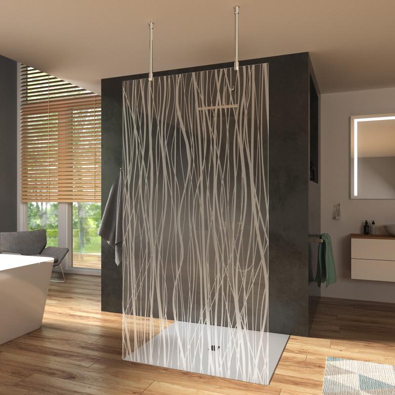 Vrijstaande douchewand van echt glas FORRADO 3