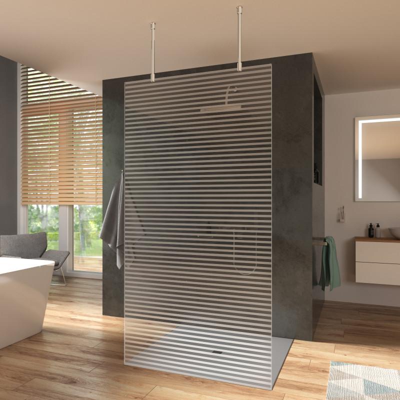 Glazen douchewand met plafondmontage FORRADO 6