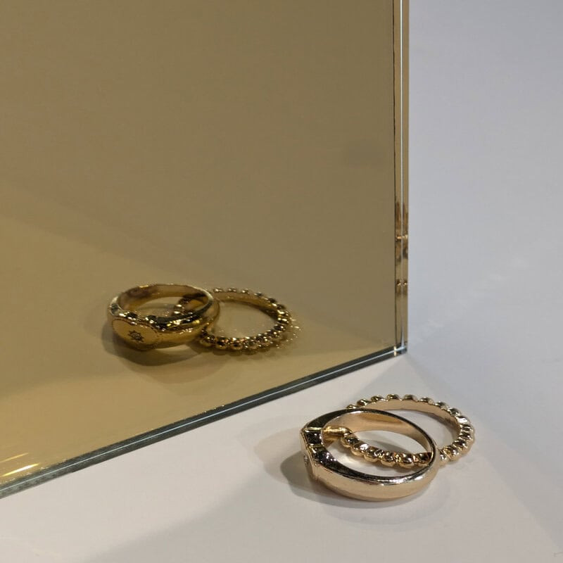 4 mm goud bronzen spiegel