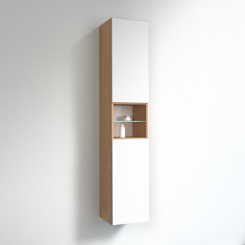 Badkamerkast hout met 2 deuren en legplank BHS003 Badkamerkast hout met 2 deuren en legplank BHS003