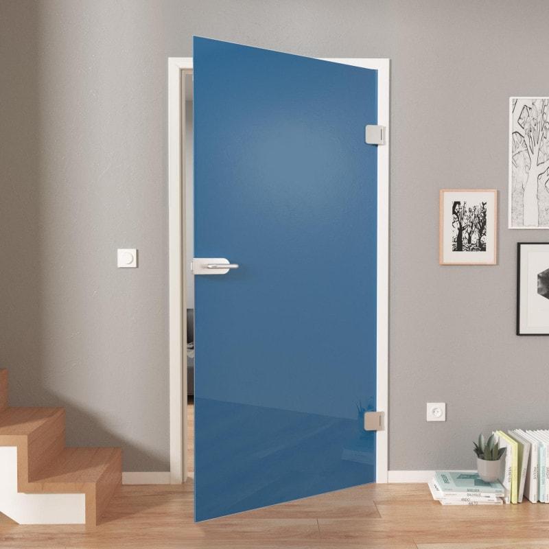 Gelakte glazen deur Blauw Uni