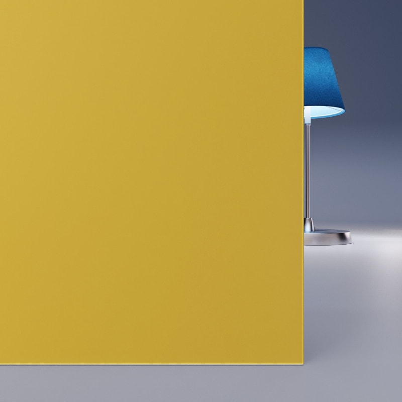 Geel gelakt gehard veiligheidsglas Satijn 4mm Geel gelakt gehard veiligheidsglas Satijn 4mm