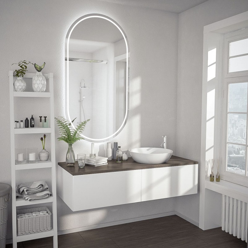 Badkamerspiegel afgerond F611L4K Badkamerspiegel afgerond F611L4K