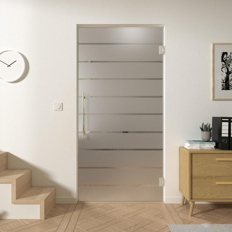Glazen pendeldeur met strepen AREA 4 Glazen pendeldeur met strepen AREA 4