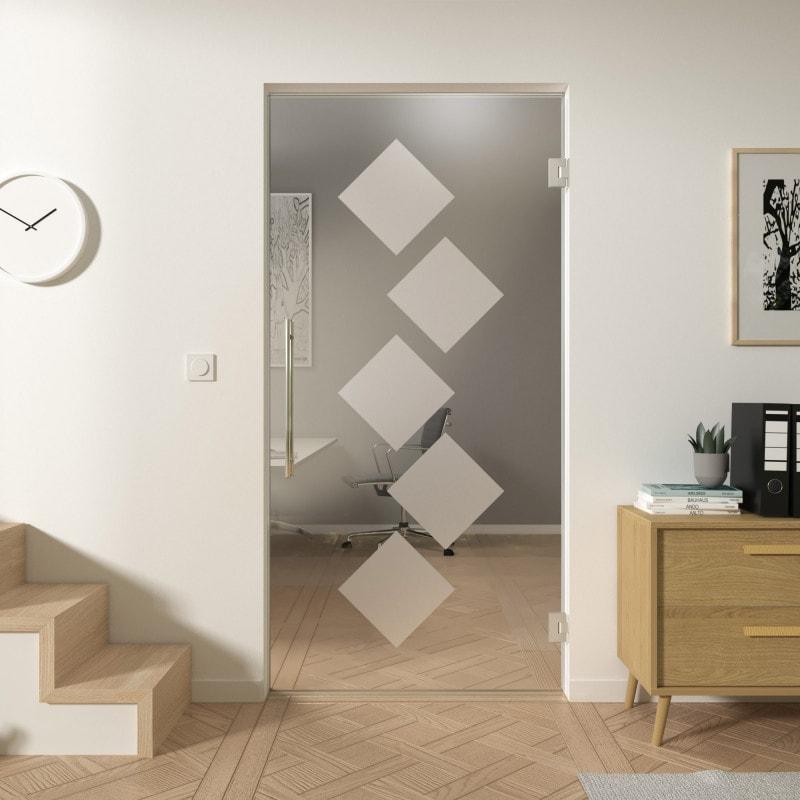 Glazen pendeldeur CARRE 8