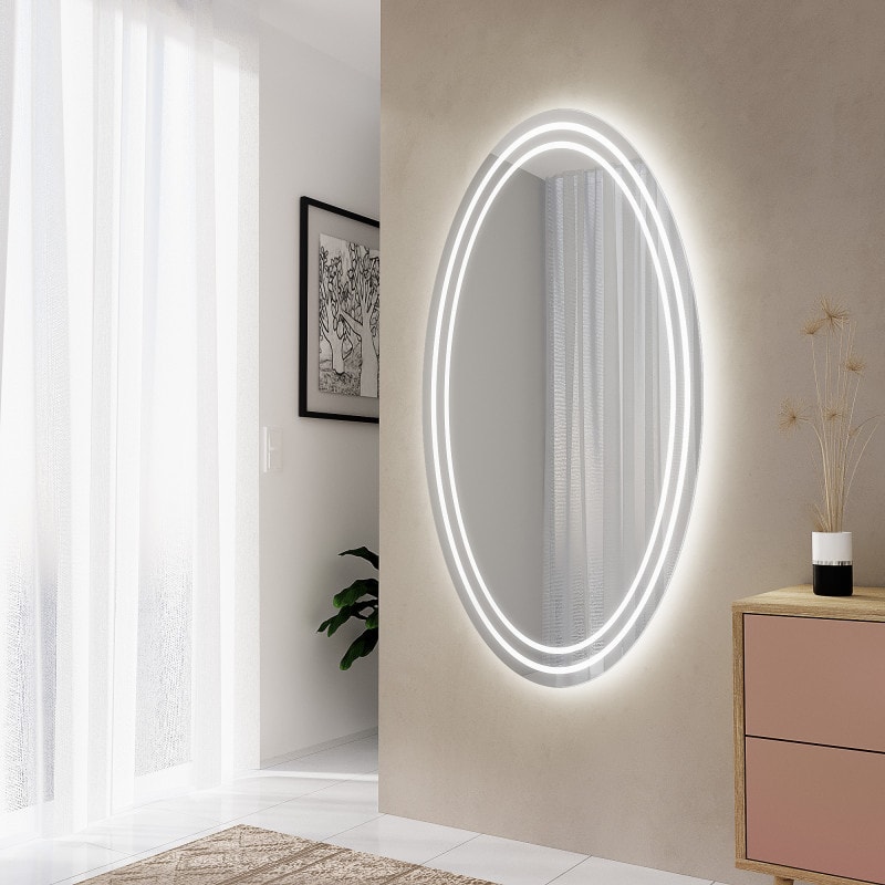Ovale spiegel met verlichting F632L4O Ovale spiegel met verlichting F632L4O