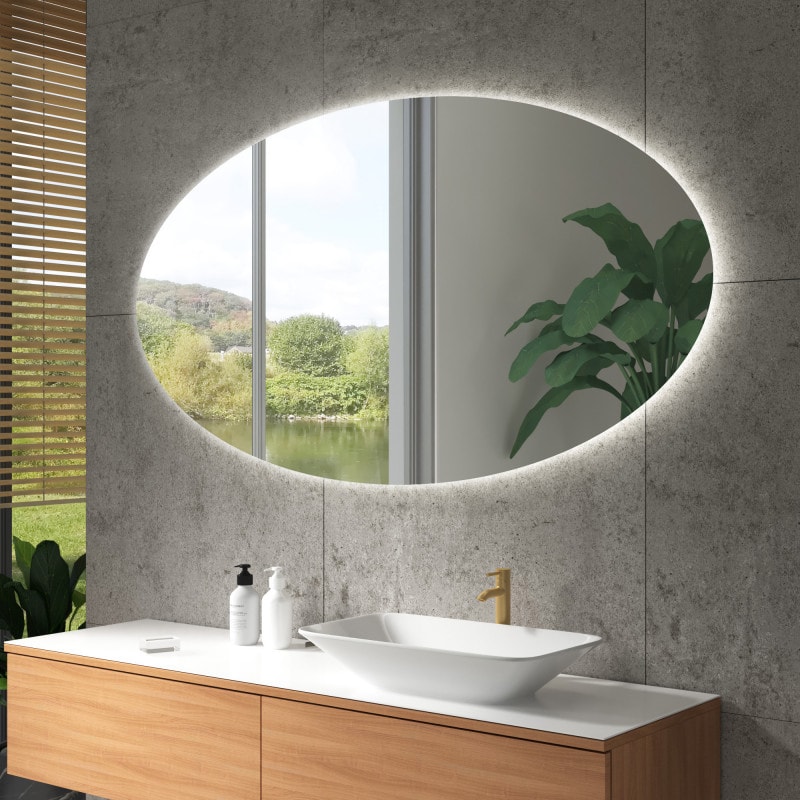 Ovale spiegel met achtergrondverlichting F633L4O Ovale spiegel met achtergrondverlichting F633L4O