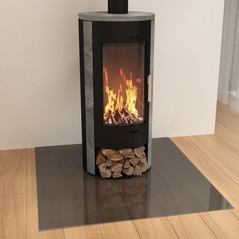 8 mm grijs gehard veiligheidsglas Parsol®