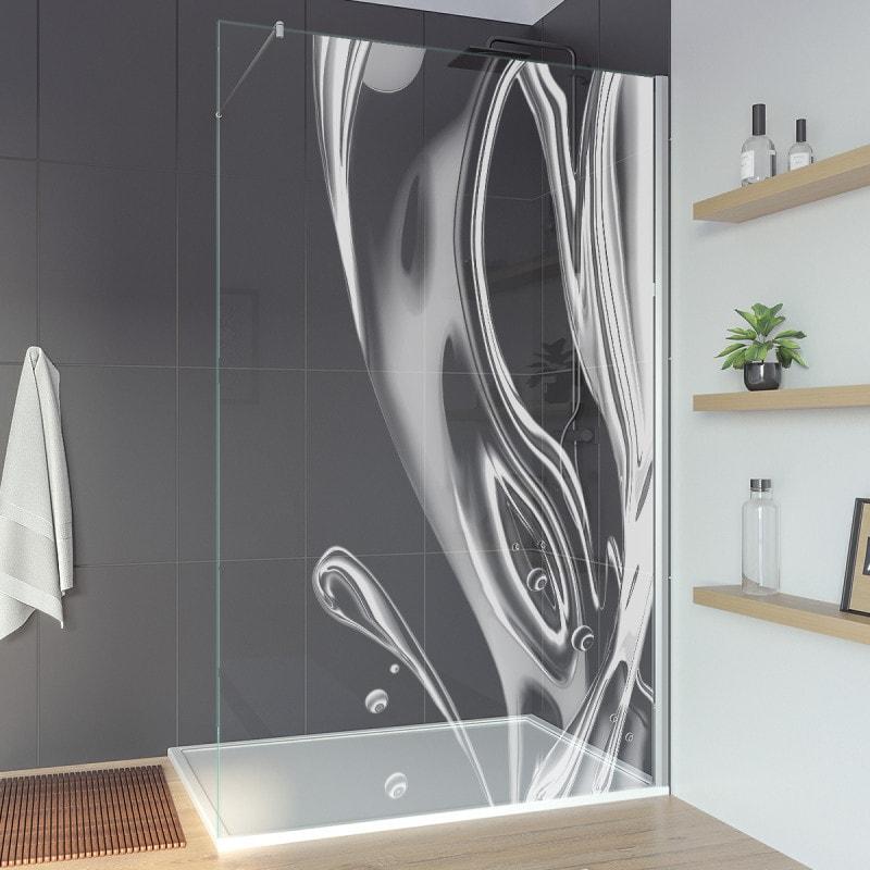 Douchewand met motief FLUID (T) Douchewand met motief FLUID (T)