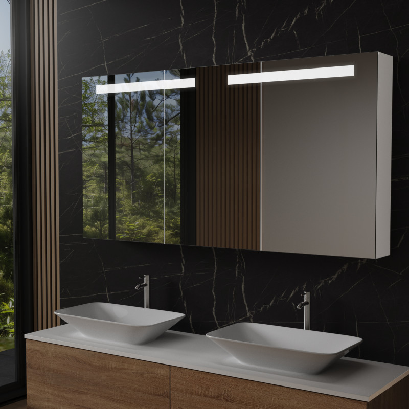 Aluminium spiegelkast met verlichting - Altmühl Aluminium spiegelkast met verlichting - Altmühl