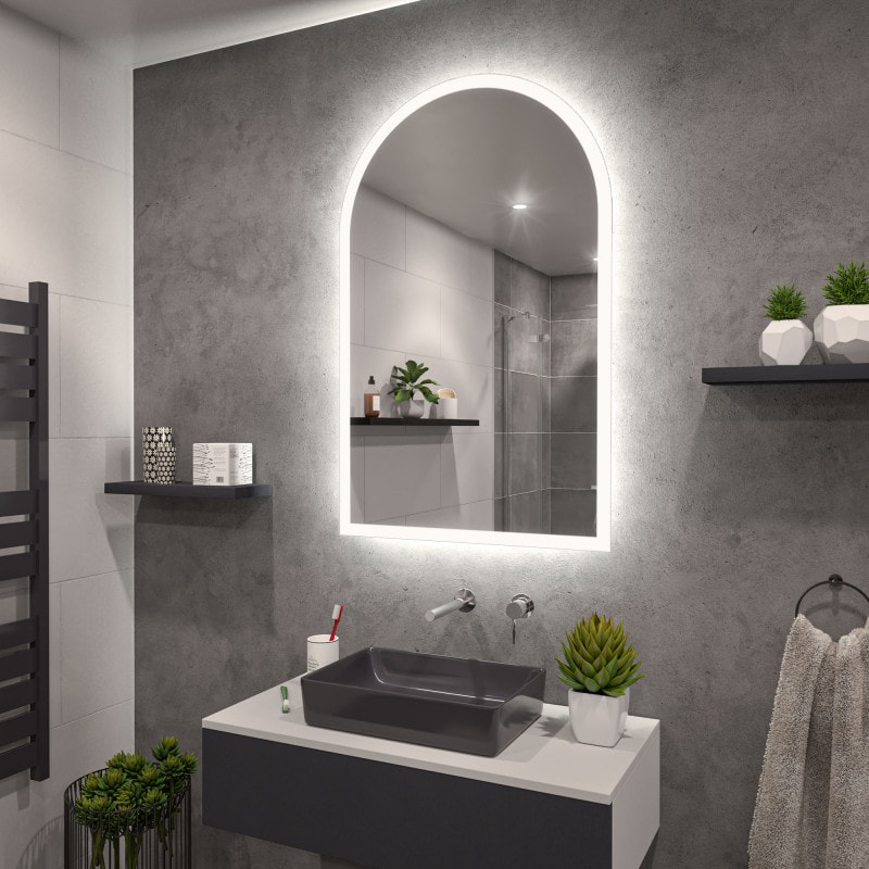 Ronde boog badkamerspiegel met verlichting F638L4B