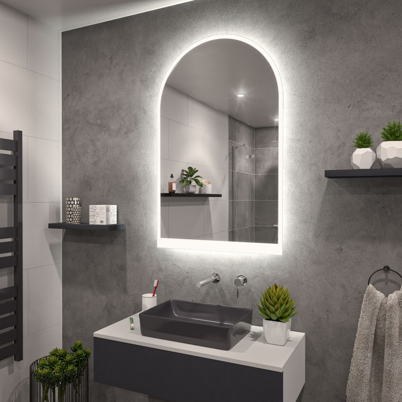 LED badkamerspiegel met ronde boog F642L4B