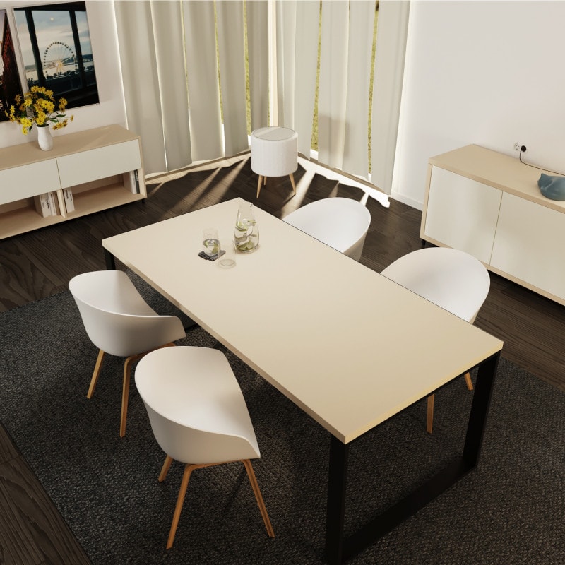 Beige tafelblad op maat gemaakt 38 mm, bureau/eettafelblad Beige tafelblad op maat gemaakt 38 mm, bureau/eettafelblad