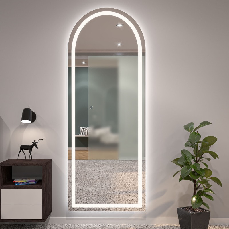 Verlichte spiegel met ronde boog F637L4B2