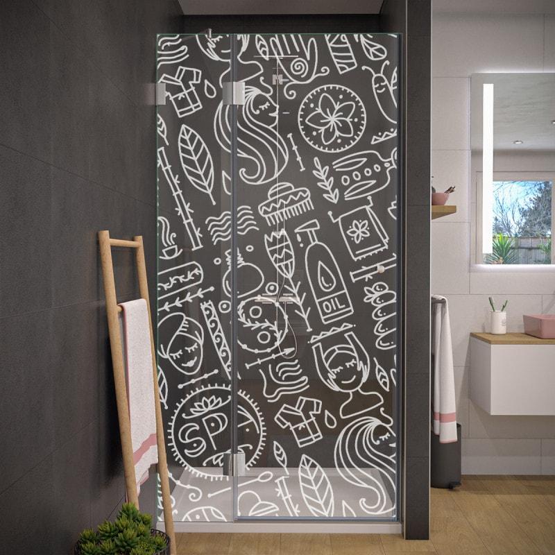 Douchedeur van glas Laser-design SPA 1/104