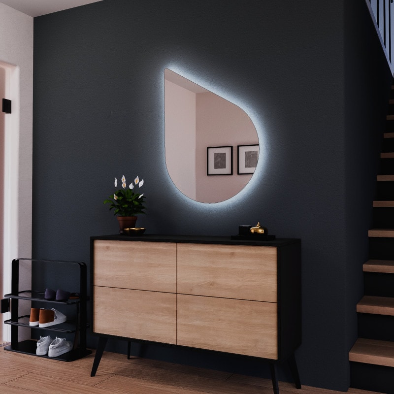 Spiegel met achtergrondverlichting Druppel 2 Spiegel met achtergrondverlichting Druppel 2